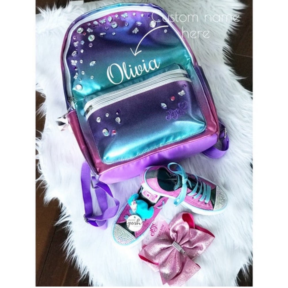 Back to School Girls JoJo Siwa Backpack Customized Shoes Bow